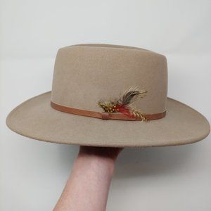 Lite Felt Boho Hat with Feather
